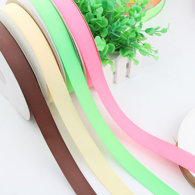 Mina Webbing 8 Rib belt Solid 2.5 centimeter Stripes Coloured ribbon Thread Webbing Hairdressing DIY Packaging ribbon