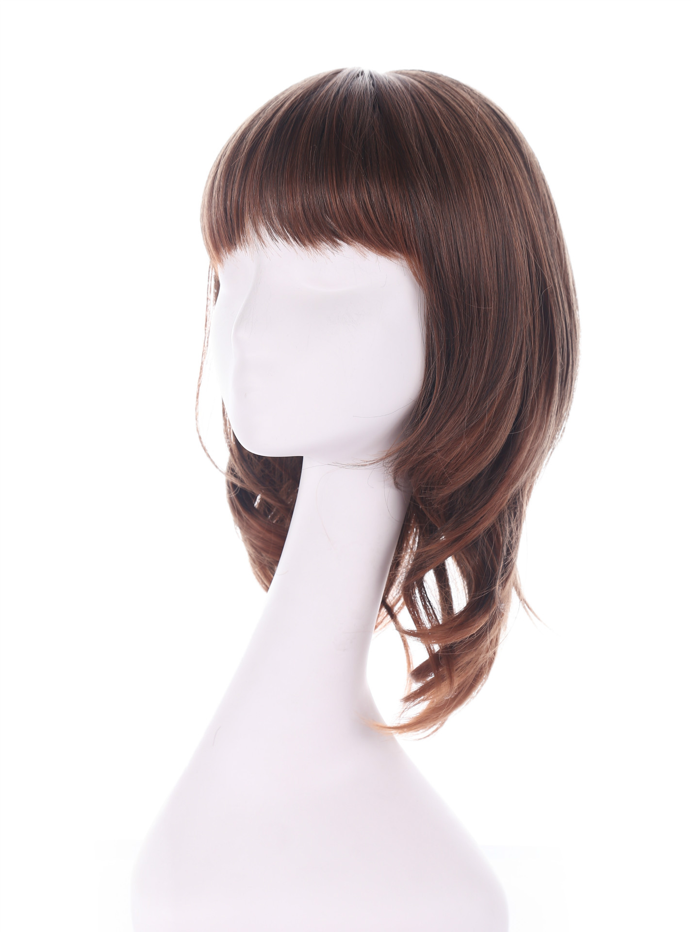 H045 peluca plana, rizada