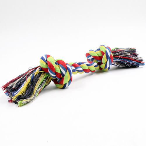 Pet Double Knot Candy Cotton Rope Toy Dog Molar Teeth Cleaning Rope Toy Dog Bite Rope Teeth Cleaning Training Can Be Wholesale