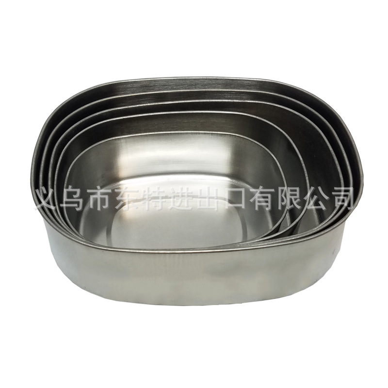 Factory direct sales of stainless steel square 5-piece set of food storage boxes, sealed boxes for grains and dried fruits, gift sets of food storage boxes detail image 7