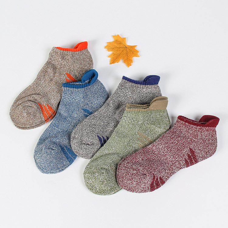 Basketball Socks Running Badminton Breathable Thickened Terry Cotton Socks Men's Sports Socks Low Top Towel Bottom Boat Socks