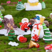 蛋糕摆件苔藓微景观摆件提篮情侣玩圣诞摆件雪人小摆饰造景布景