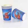 The dog patrol team ice and snow, the spider -man emoticon package Malaysian bear mask party paper cup