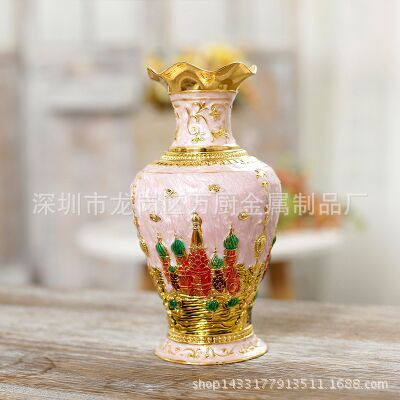 New Russian enamel toothpick box multi-functional vase toothpick tube high-end toothpick box creative home decoration
