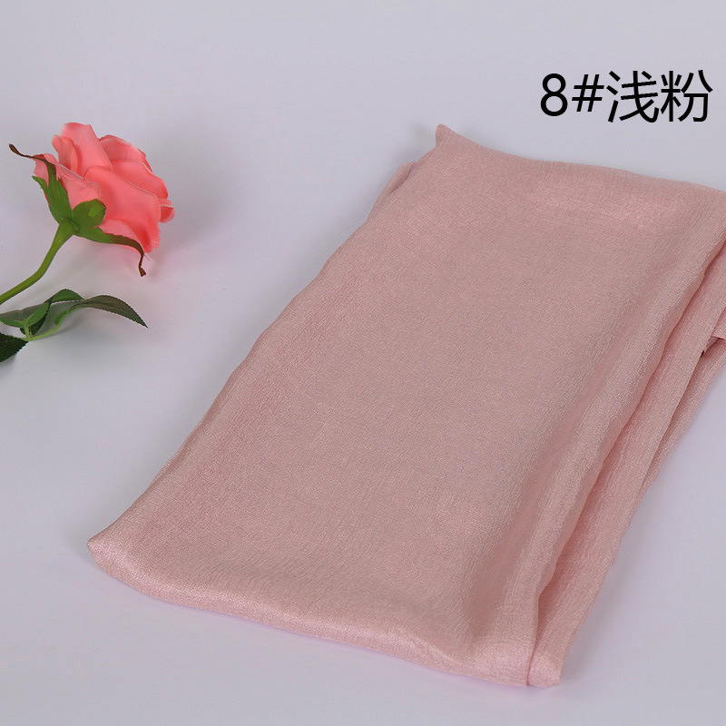 #8浅粉 (1) -棉麻围巾批发 披肩头巾多用途