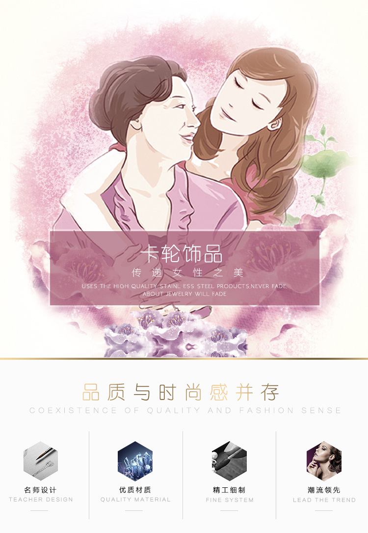 Fashion Letter Heart Shape Titanium Steel Inlay Rhinestones Earrings Necklace 1 Set