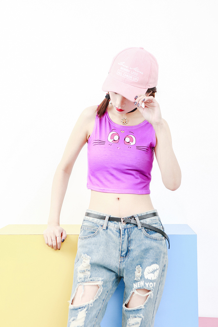 Pikachu Sleeveless Top - Purple