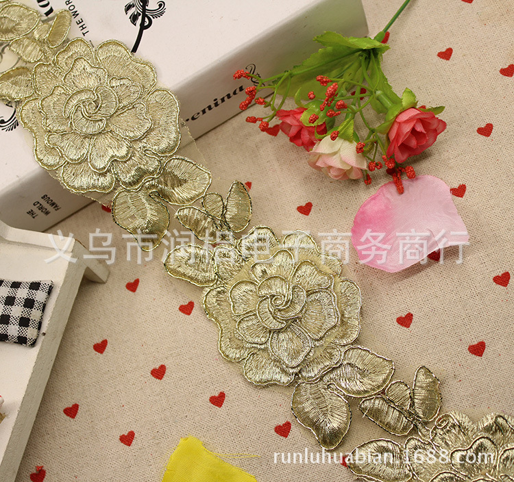 2015爆款玻璃纱加股多色车股花边用于服装相框装饰辅料