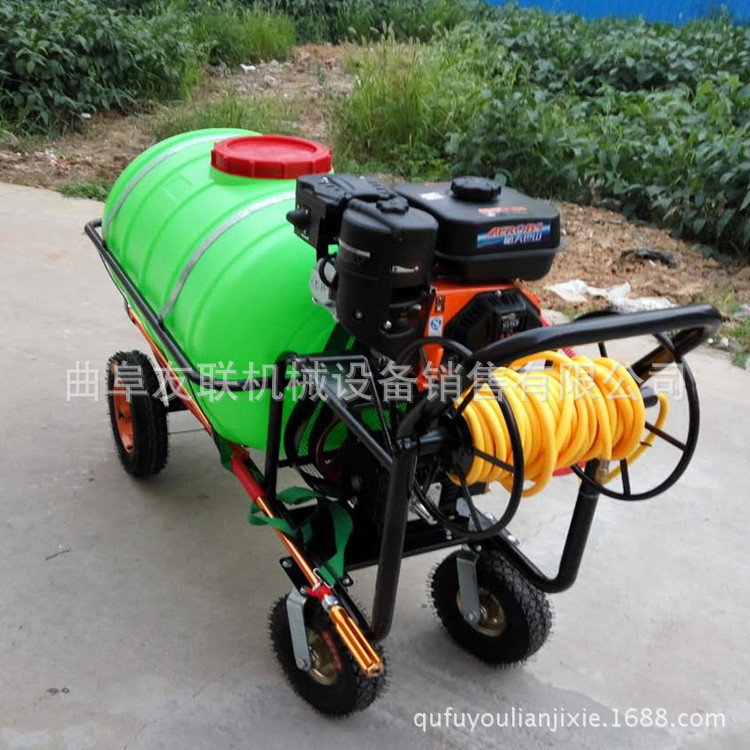 手推式养殖消毒打药机 自动卷管汽油电动打药机 果园茶树喷雾器67