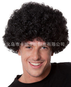 Perruca de espectáculo Fan rizado extraña esponjosa explosión cabeza payaso peluca