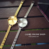 Japanese retro electronic golden watch for beloved suitable for men and women, simple and elegant design, thin strap