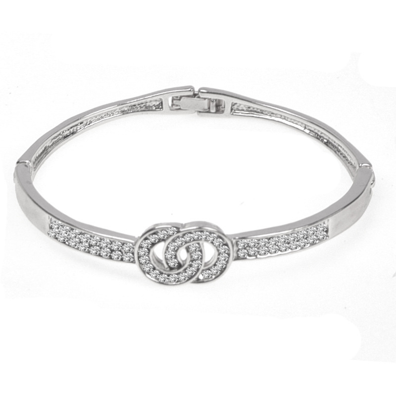 New jewelry fashion double ring bracelet new small fresh women's bracelet jewelry bracelet factory direct sales_voghion.com