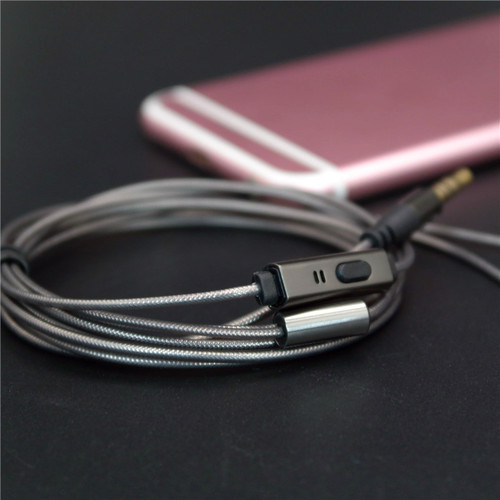 厂家直销耳机线材美标带麦耳机半成品线钛灰色铝箔线