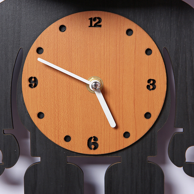 2019 nueva moda hogar decorativo Reloj de pared personalidad creativa DIY dibujos animados forma animal decorativo Reloj de pared al por mayor