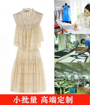 淘工厂女装订单服装加工蕾丝连衣裙来图来样OEM/ODM梭织连衣裙|ru