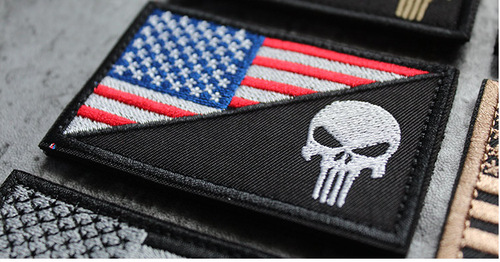 3D Embroidered Velcro Badge Flag Badge Skull Outdoor Embroidered Armband