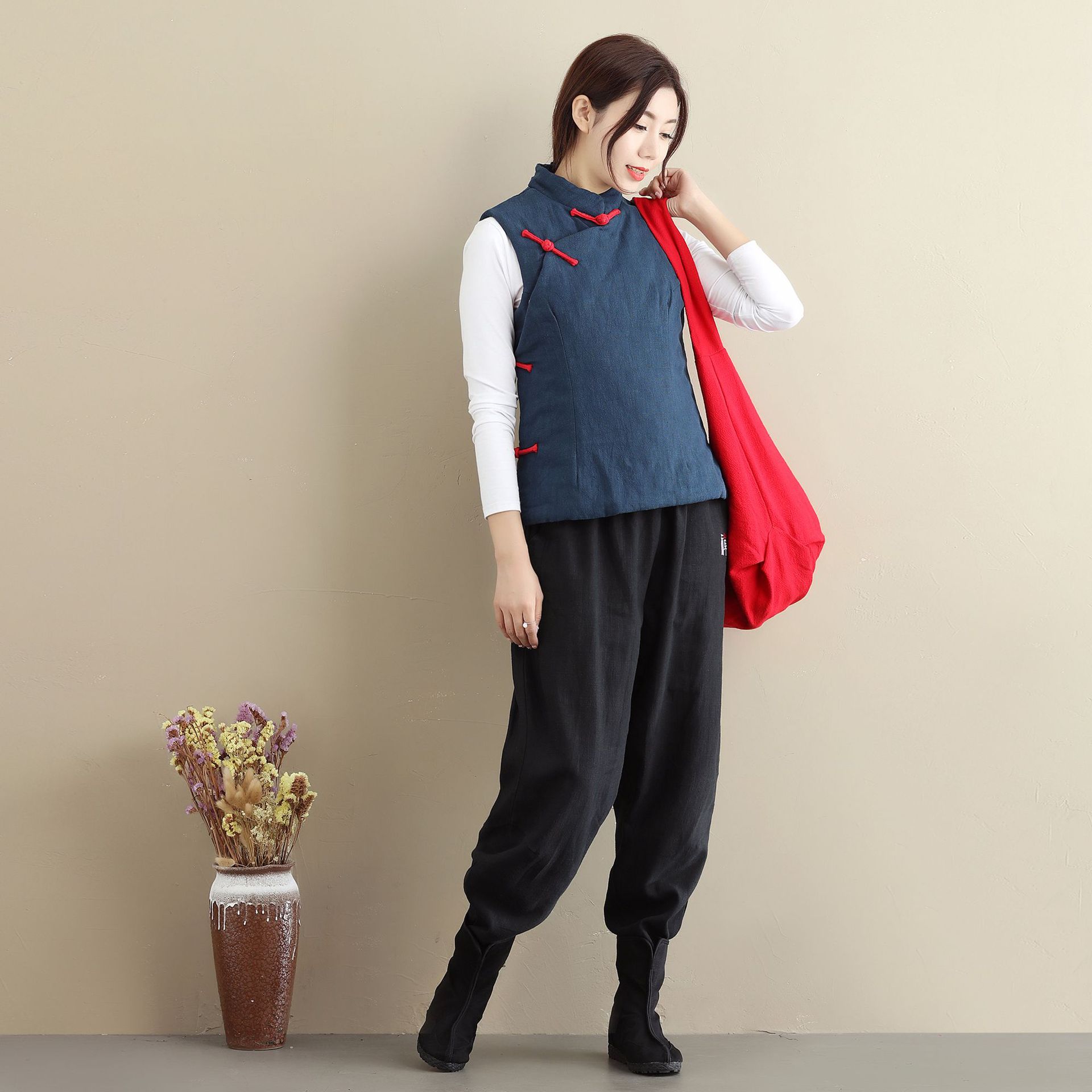 Gilet femme ASAYOU en Coton et lin - Ref 3318112 Image 9