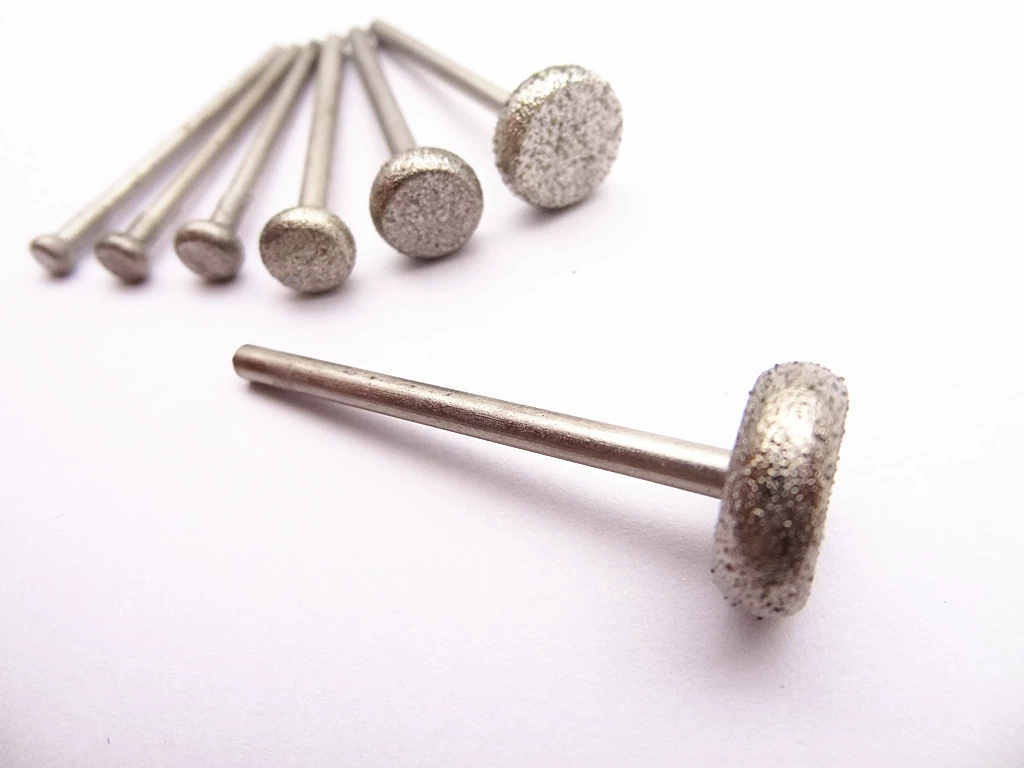 Round E pinhopper rolling 刚 diamond grinding head grinding needle round wheel carving tool jade rough stone grinding and peeling