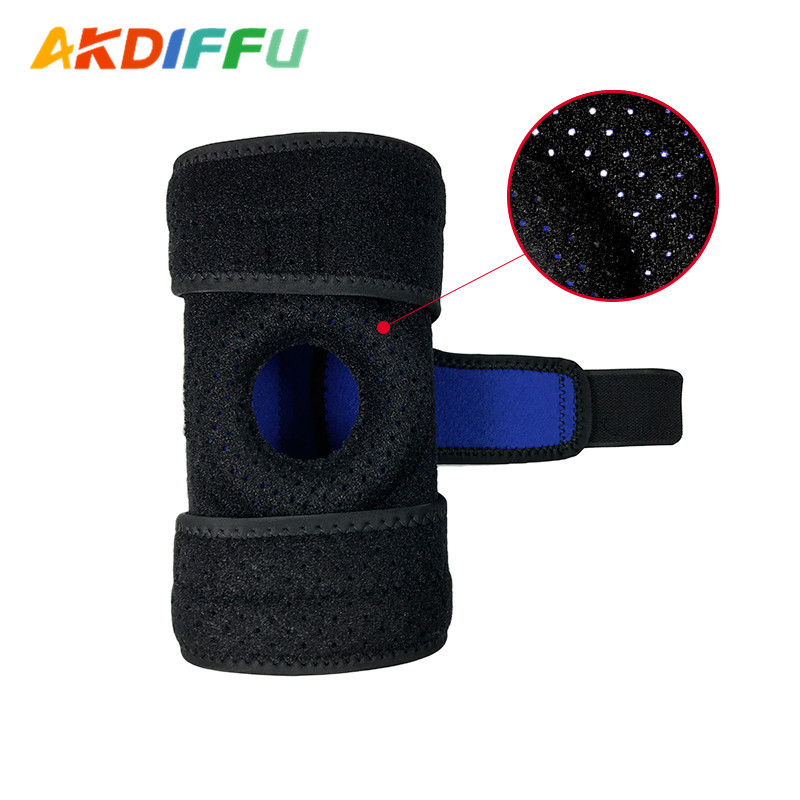 Rodillera abierta silicona antideslizante transpirable primavera barra de apoyo protección baloncesto tenis Montañismo