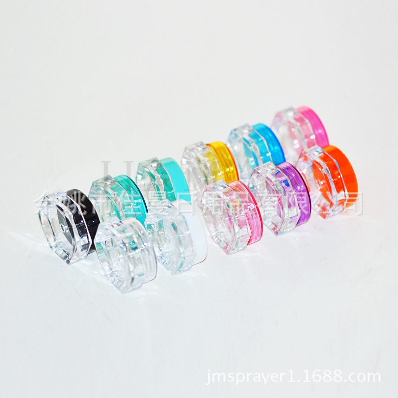 3克六角面霜盒试用装膏霜瓶分装盒塑料盒 散装散粉盒