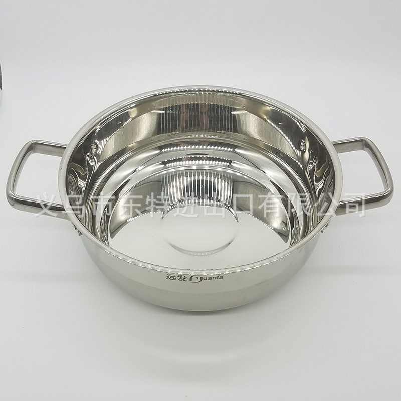厂家直销不锈钢双耳汤锅高档家用火锅玻璃盖多用途汤锅礼品锅详情图8