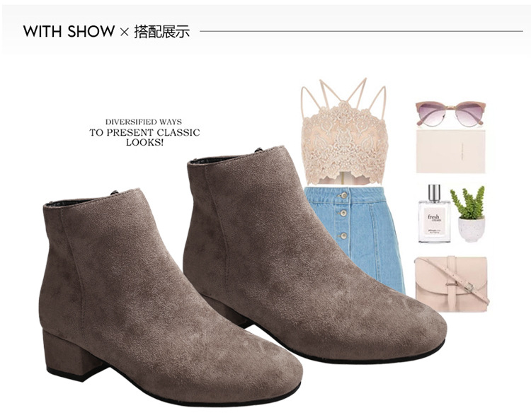 Bottes femme JIN CANSHUO en Daim - Ref 3355462 Image 12