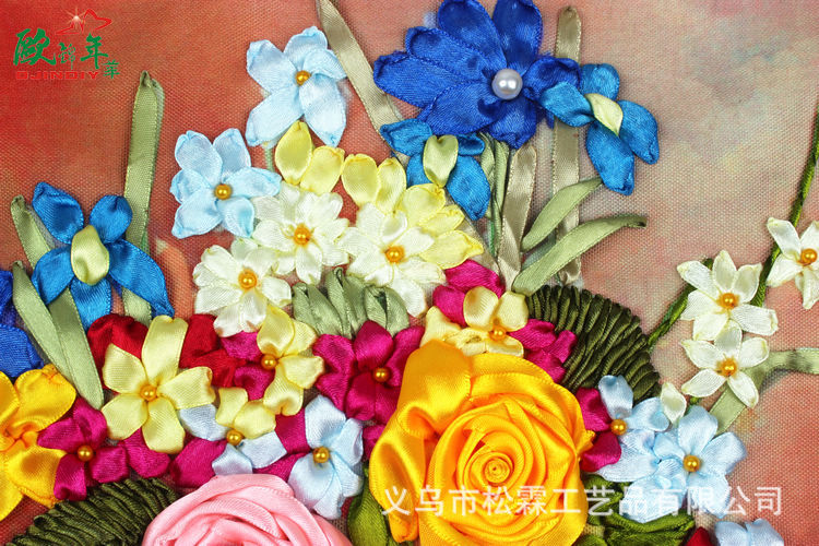 Oujin nianhua Bordado Cinta Directa Fábrica de impresión en color colgante pintura Shengyan Sala estar decoración entrada