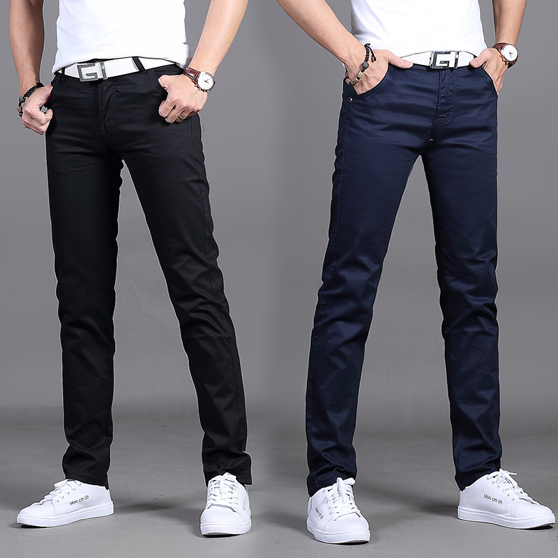 2017 primavera y otoño nuevos pantalones casuales de los hombres pantalones largos rectos delgados pantalones de los hombres jóvenes ropa de los hombres de moda al por mayor