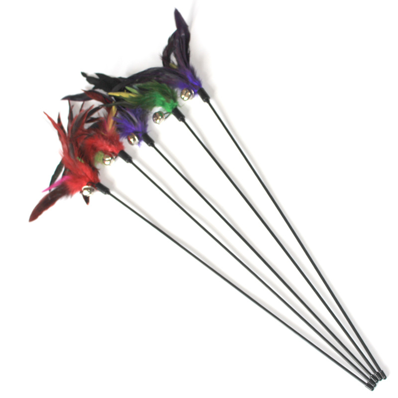 Gato juguete divertido gato palo campana pluma gato divertido palo de pesca artefacto divertido gato Polo gato divertido palo juguete para mascotas