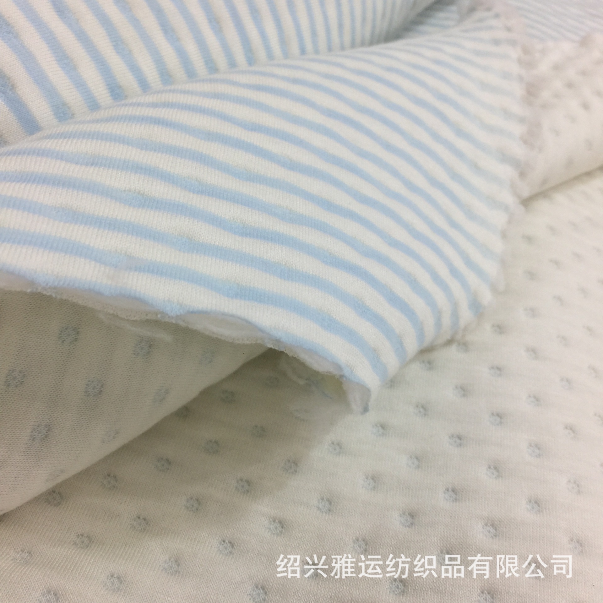 纯棉提花空气层 保暖三层夹棉面料 宝宝棉衣棉裤包被布料