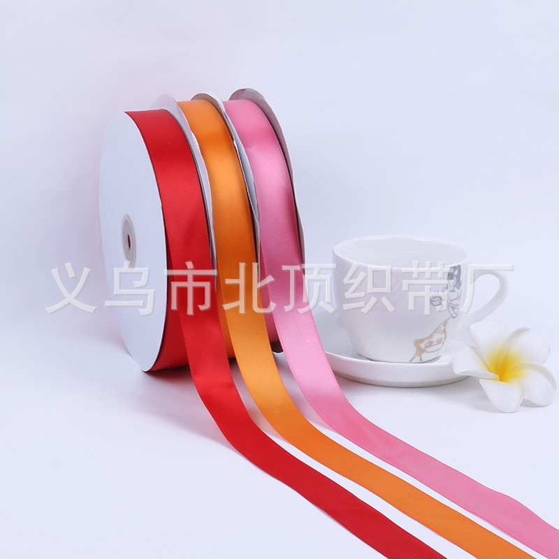 Venta al por mayor de alta densidad cinta de satén cinta de poliéster DIY hecho a mano arco cinta flor cinta caja de regalo cinta de embalaje
