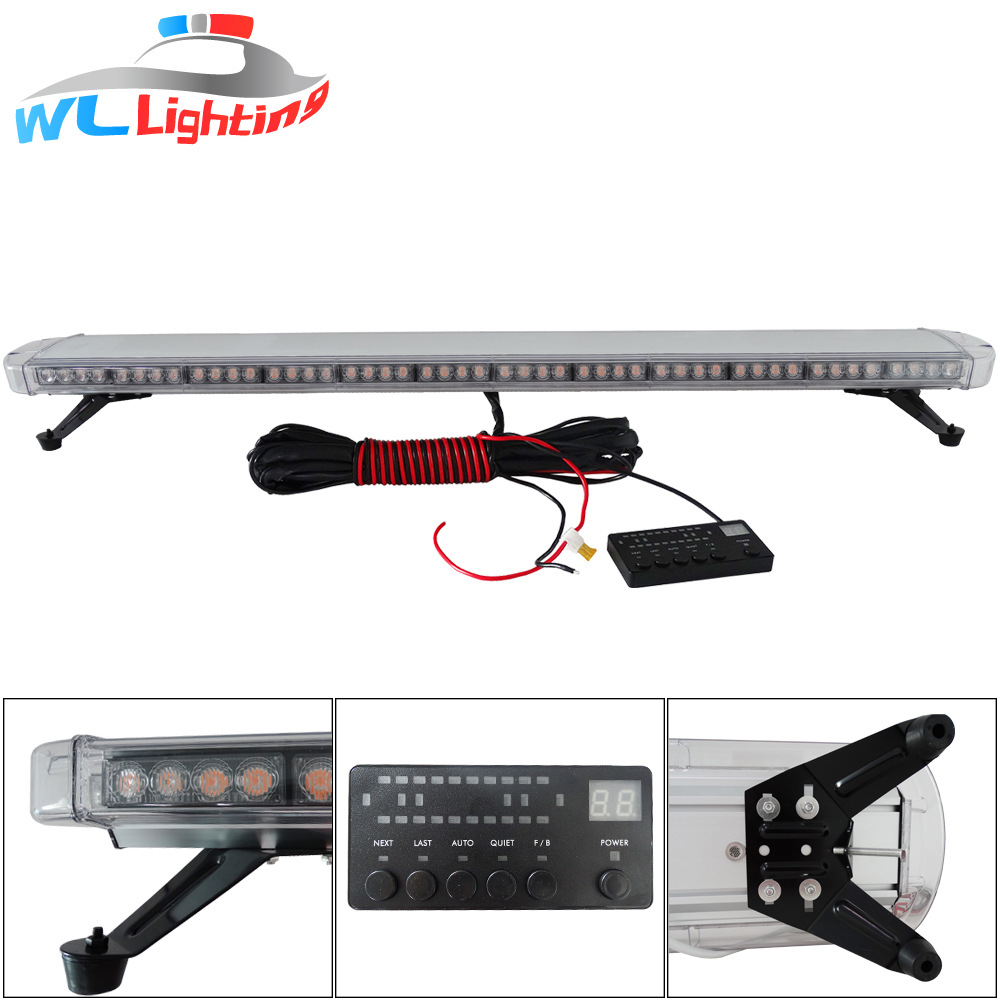 104LED长条爆闪灯 140cm  LED长排警示灯 数显控制器 救护车爆闪