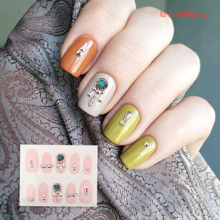 New fashionable diamond-shaped nail stickers, diamond nail stickers for decoration, Korean DIY 3D diamond customization detail image 12