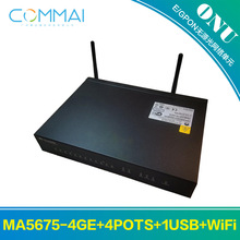 �m���A��MA5675M-4GE+8POTS+1USB+WiFi�����I�ս���ONU�O��