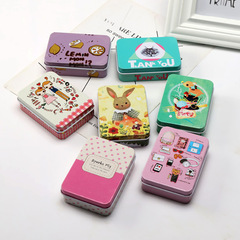 Factory Direct Supply Rectangle Steel Tin Box, Cartoon Mini Iron Box, Accessory Card Storage Box Wholesale