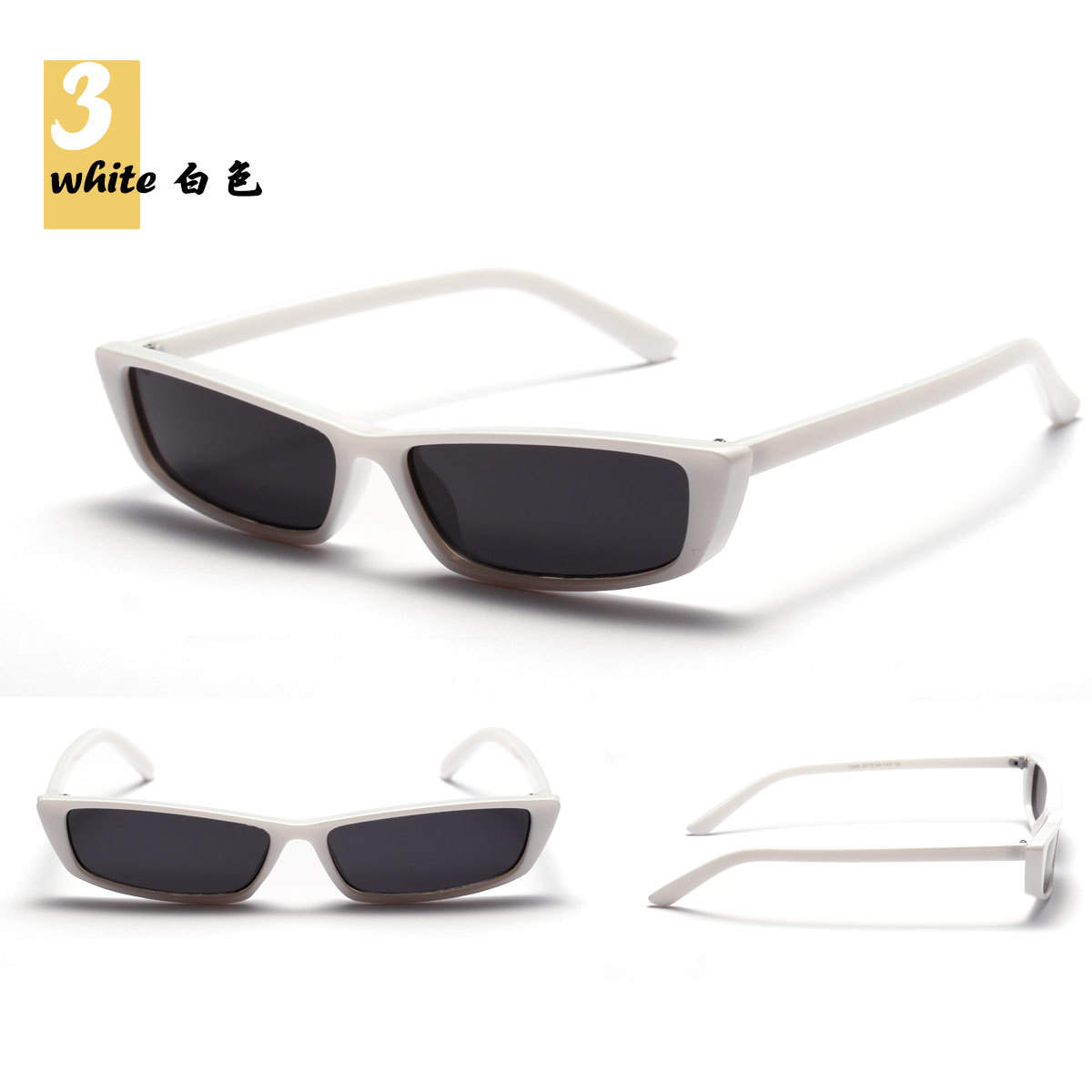 Konkave Form Retro Kleine Quadratische Sonnenbrille display picture 5