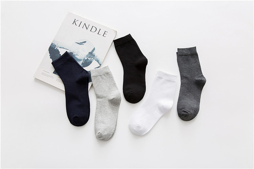 Socks Wholesale Versatile Business Solid Color Men's Casual Cotton Socks Cotton Men's Socks Four Seasons Socks Wholesale