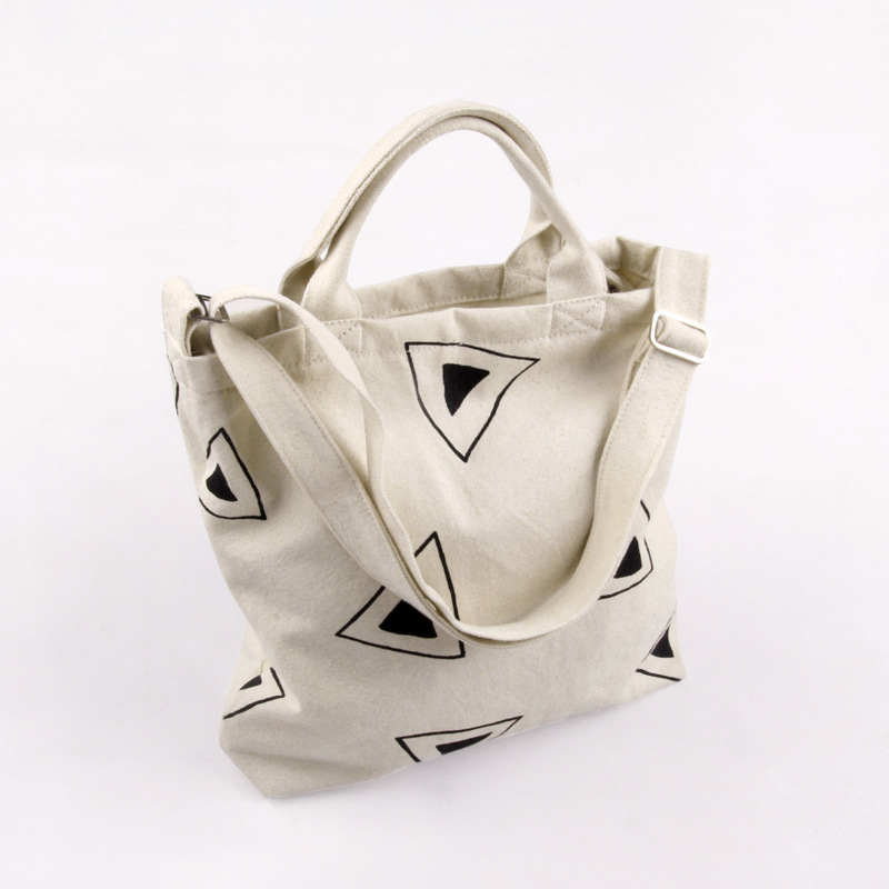 深圳厂家定制 时尚复古文艺帆布包 单肩手提背包简约学生购物书包