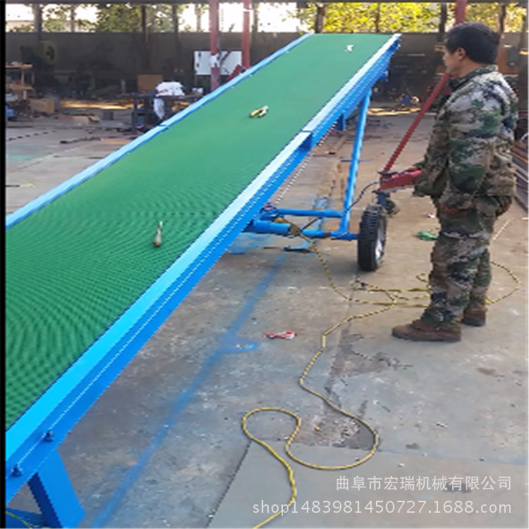耐高温皮带输送机，可升降式皮带机 粮食装车机机9是9带式机宏瑞H