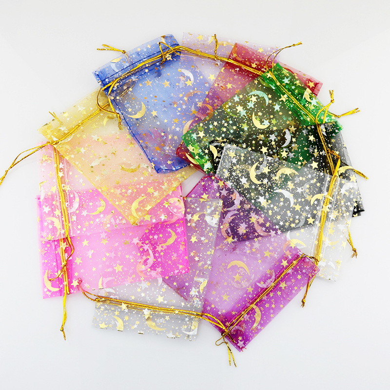 5g Weight Simple Style Star Moon Organza Daily
