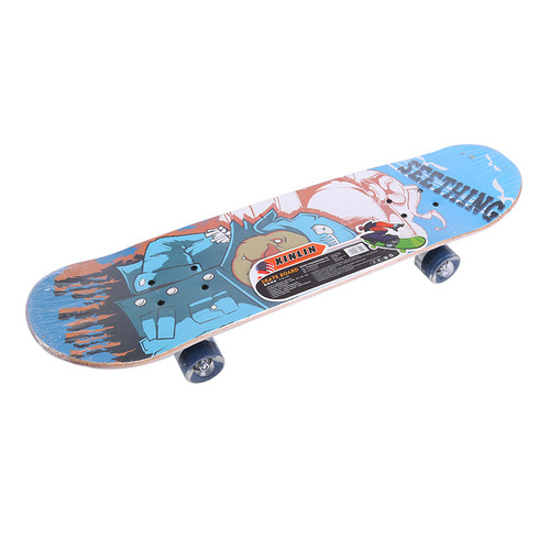 Maple Skateboard Sanding Concave Plate Beginner Street Skateboard Four-Wheel PU Shiny Skateboard
