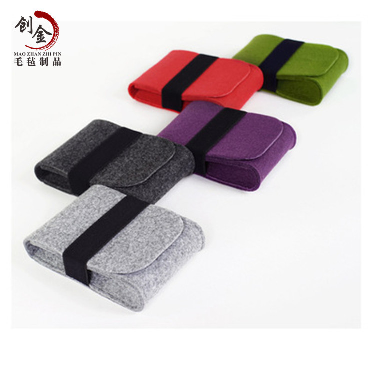 小米移动电源充电宝收纳包多用途数码配件收纳整理包袋子毛毡