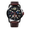 Mens Watches Leather Band Date Business Quartz Wrist Watch