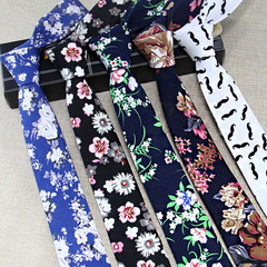 Cotton Collar Tie for Men, Small Floral Print Cotton 6cm Narrow Version Casual Tie for Women, Patterned Tie Manufacturer Wholesale