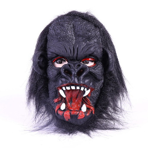 Halloween Gorilla Monkey Mask Costume Party Performance Prop Golden Animal Headmask