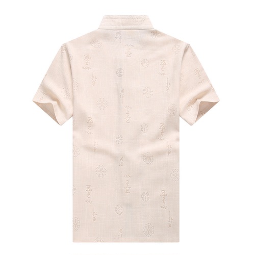 Men short sleeve chinese tang shirt Tang suit
