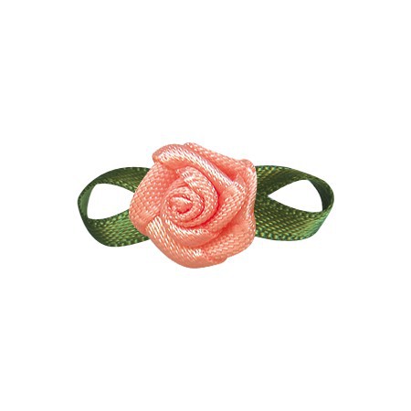 Yao Ming decoración de flores DIY hecho a mano 2 puntos Rosa ropa interior Decoración Accesorios hechos a mano cinta pequeña flor arco