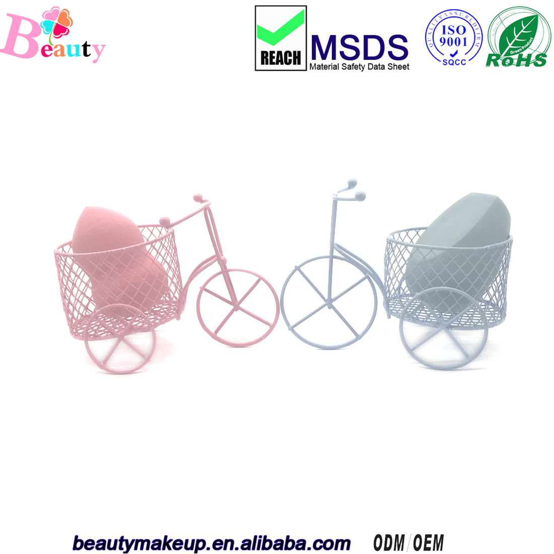 Bicycle wheelbarrow Tricycle Storage Powder puff Bracket improve air circulation Beauty egg sponge Drying rack Moldy