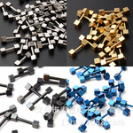 欧美穿刺饰品 鼻钉眉钉饰品 双头四方方块耳钉耳骨钉ED08个性