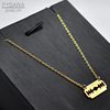 Fashionable blade, pendant, necklace for beloved, golden jewelry stainless steel, simple and elegant design